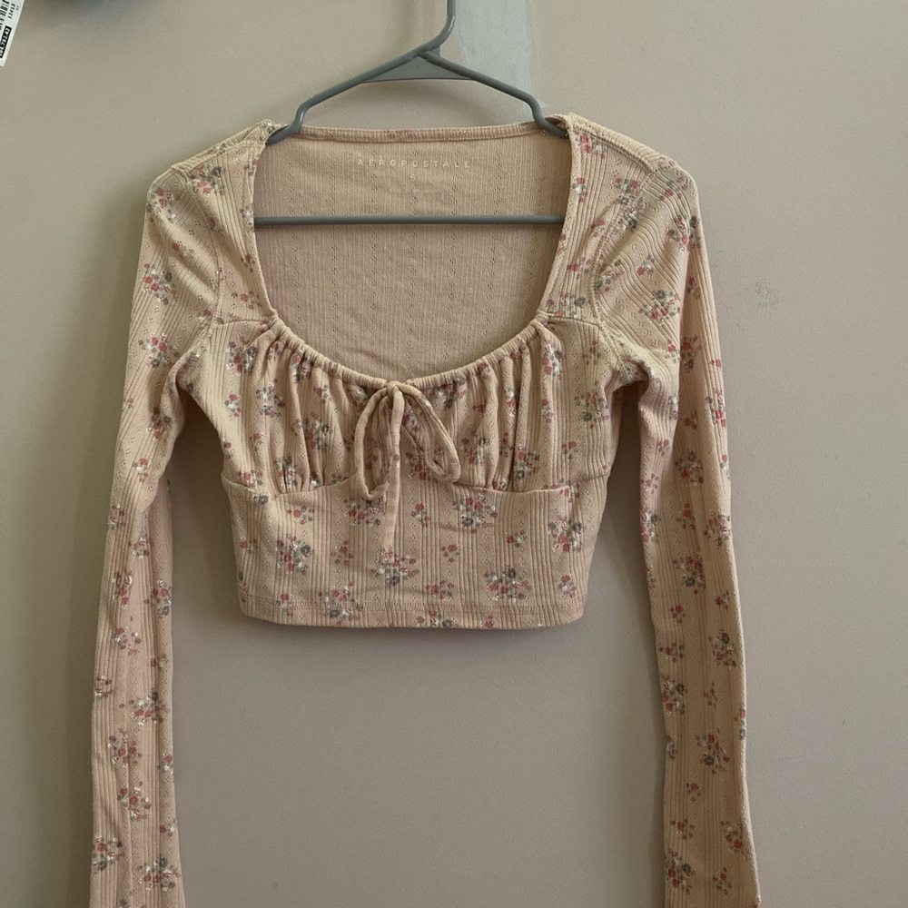 yellow floral aeropostale top